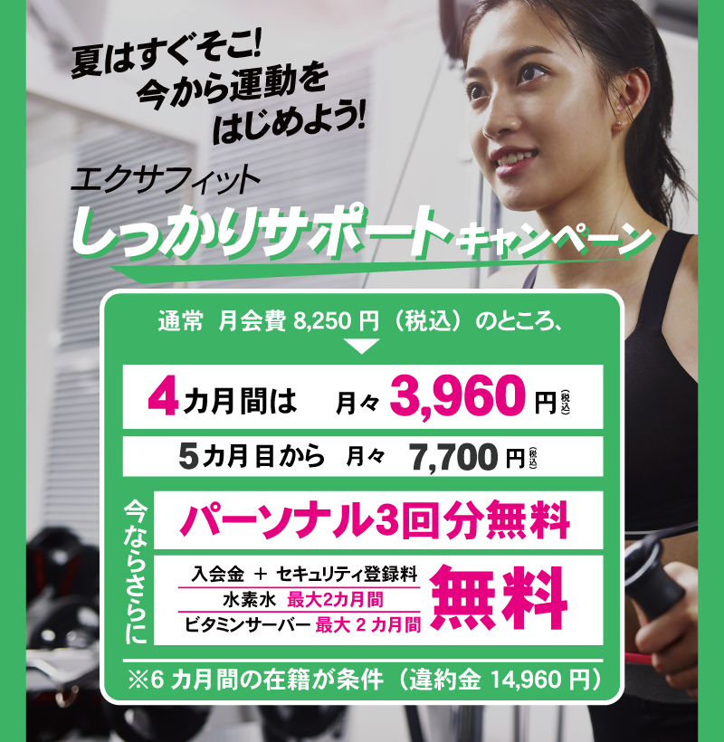 ４か月間3,960円/月キャンペーン（spring)